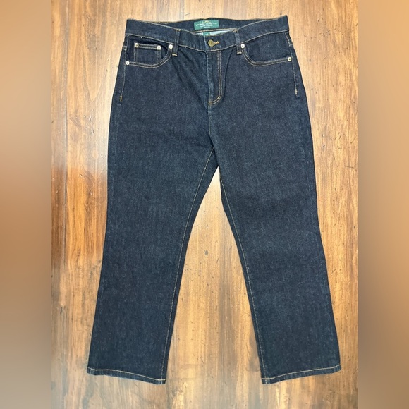 Lauren Ralph Lauren Classic Straight Jeans Size 14 P Dark Wash Preppy School EUC - Picture 16 of 16